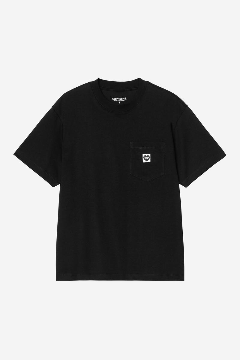 Carhartt S/S Pocket Small Heart T-Shirt - Black / Black