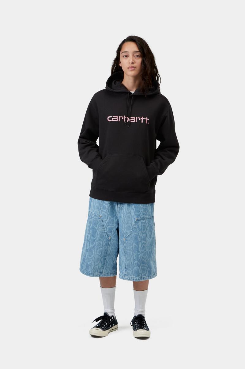 Carhartt Hooded Carhartt Sweatshirt - Black / Hortensia