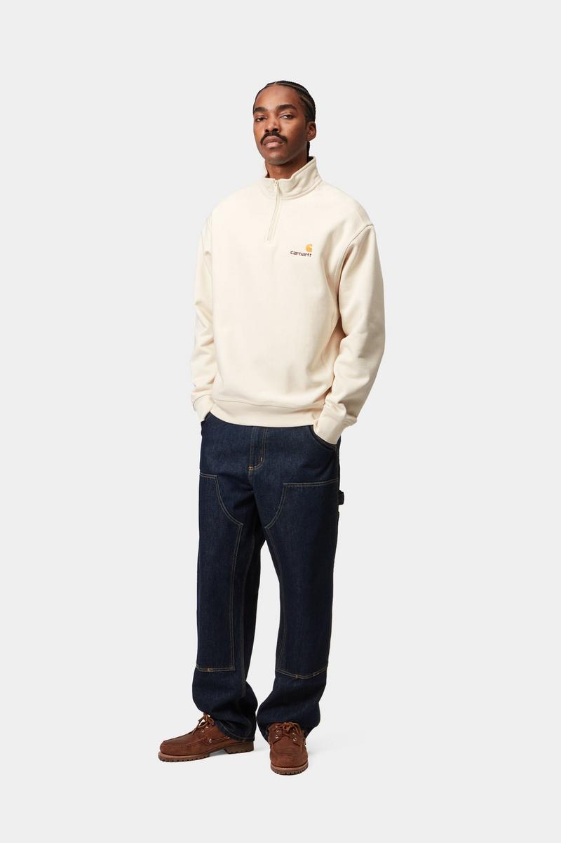 Carhartt Half Zip American Script Sweatshirt - Natural