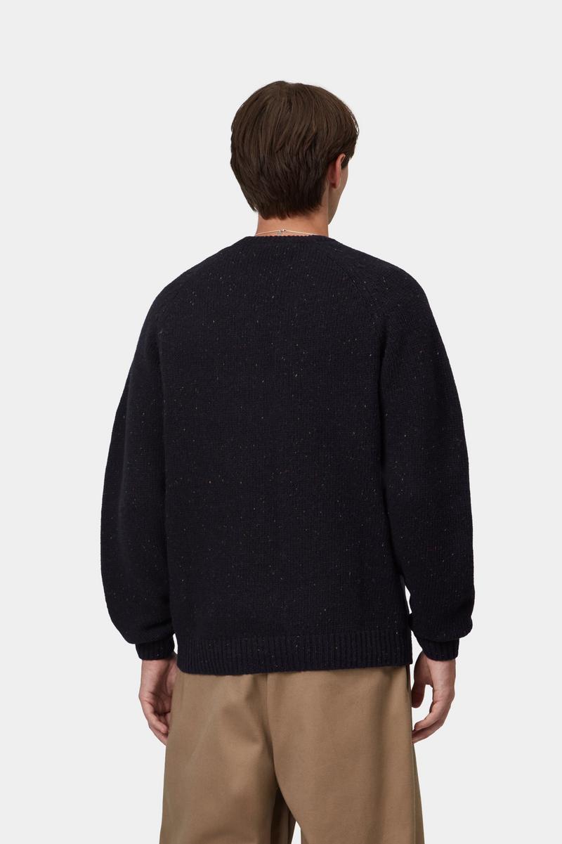 Carhartt Anglistic Sweater - Speckled Dark Navy