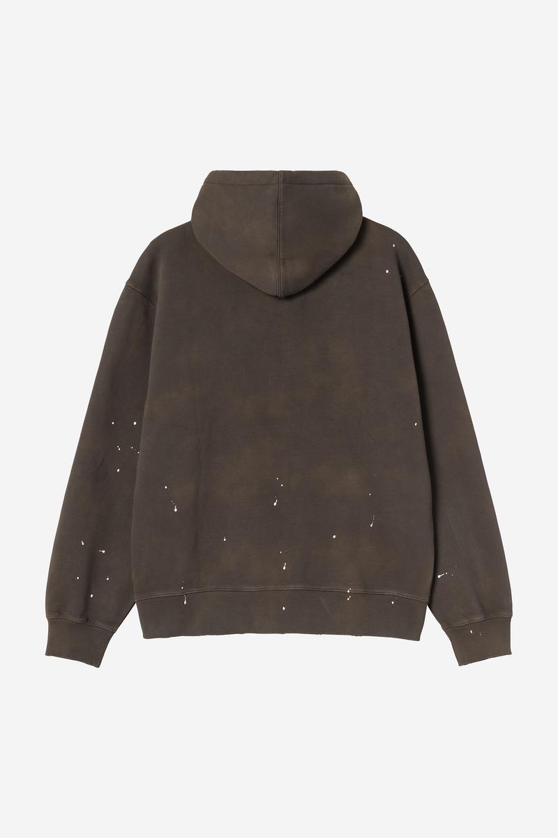Carhartt Hooded Painter Jacket - Tobacco, Destroy wash, splatter