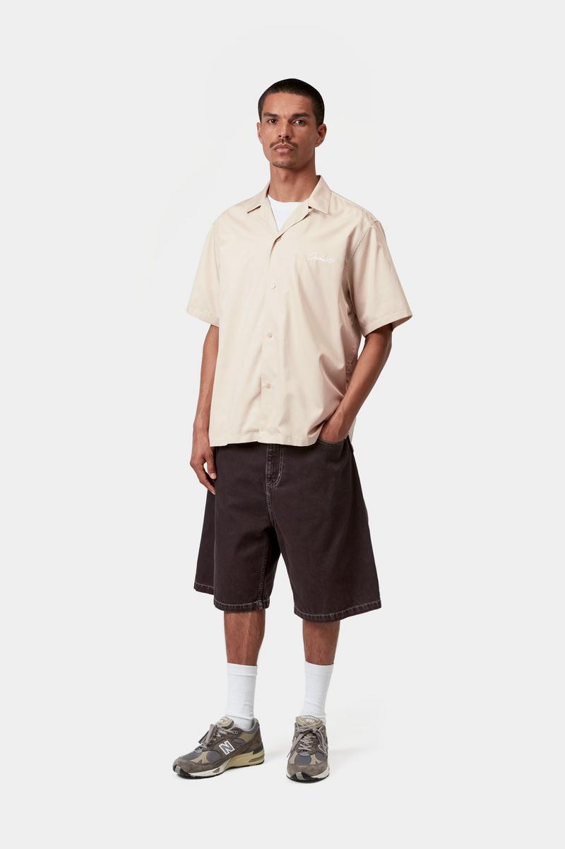 Carhartt S/S Delray Shirt - Stone / White