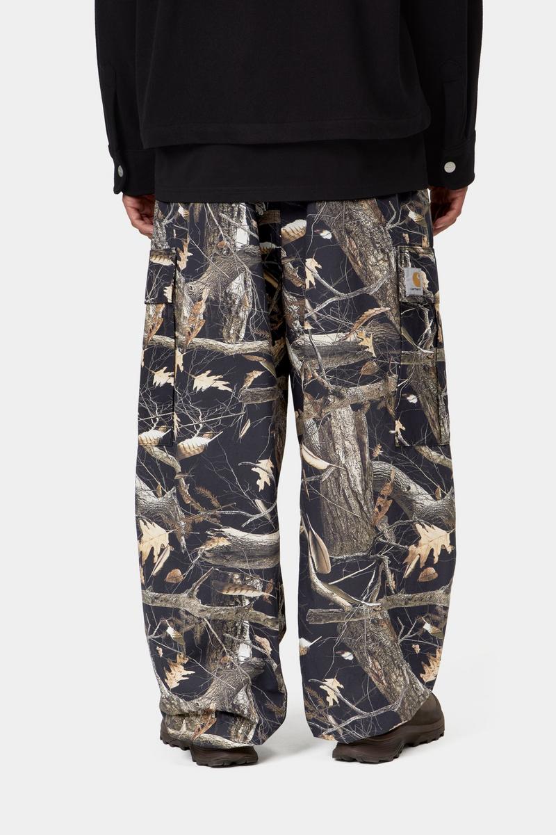 Carhartt Osborn Cargo Pant - Camo Feather Tree, Black, Rinsed