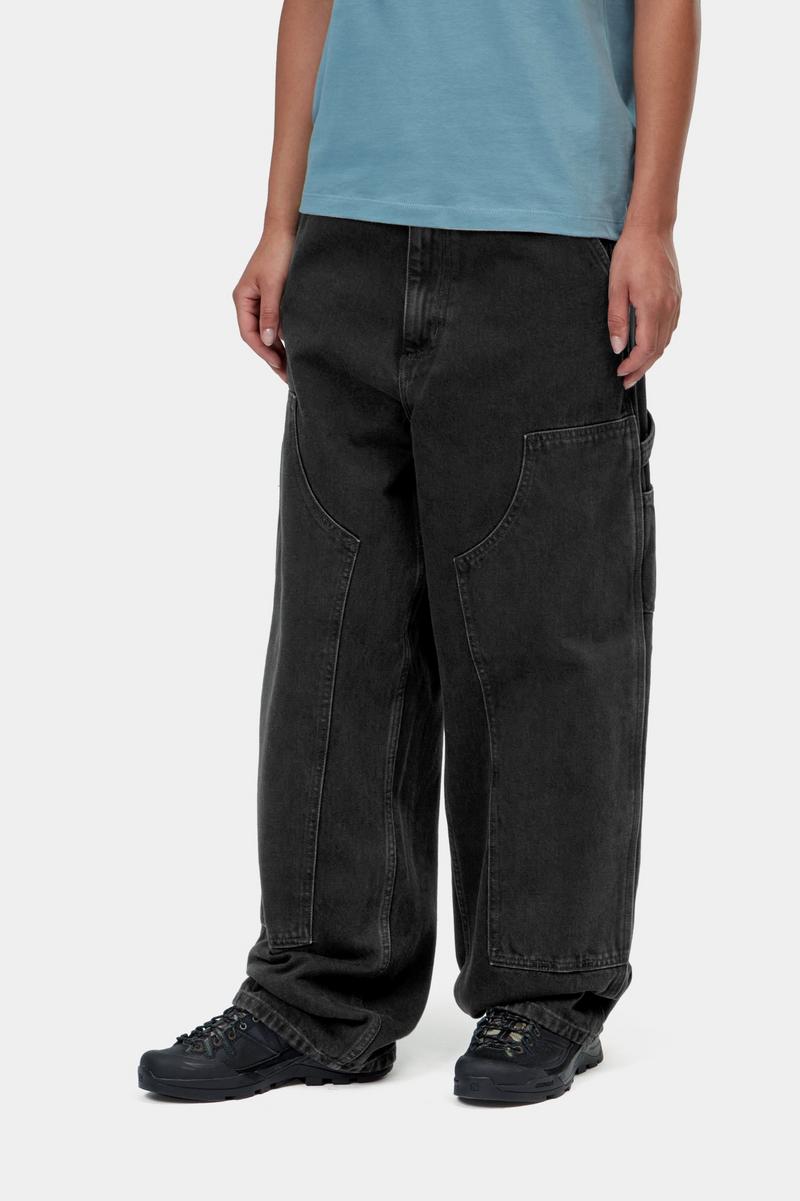 Carhartt Brandon Double Knee Pant - Black, Stone washed