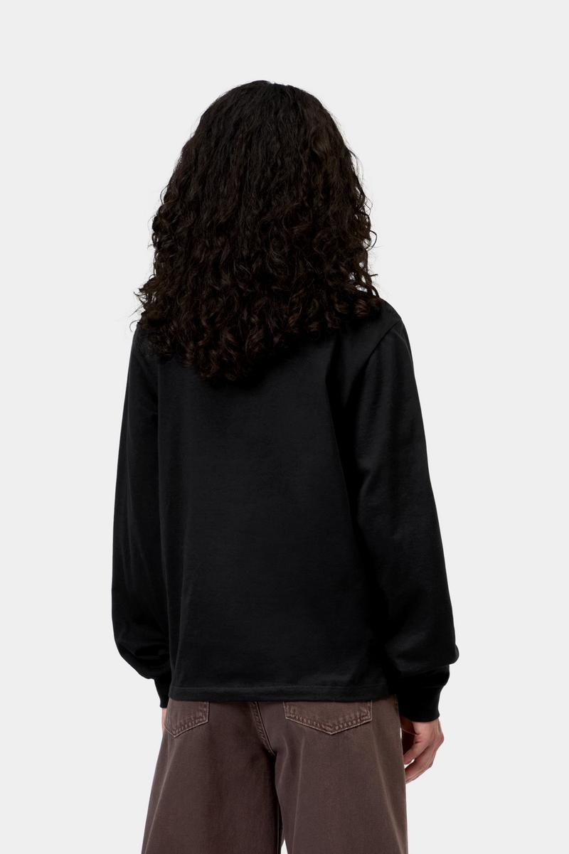 Carhartt L/S Pocket Small Heart T-Shirt - Black / Black