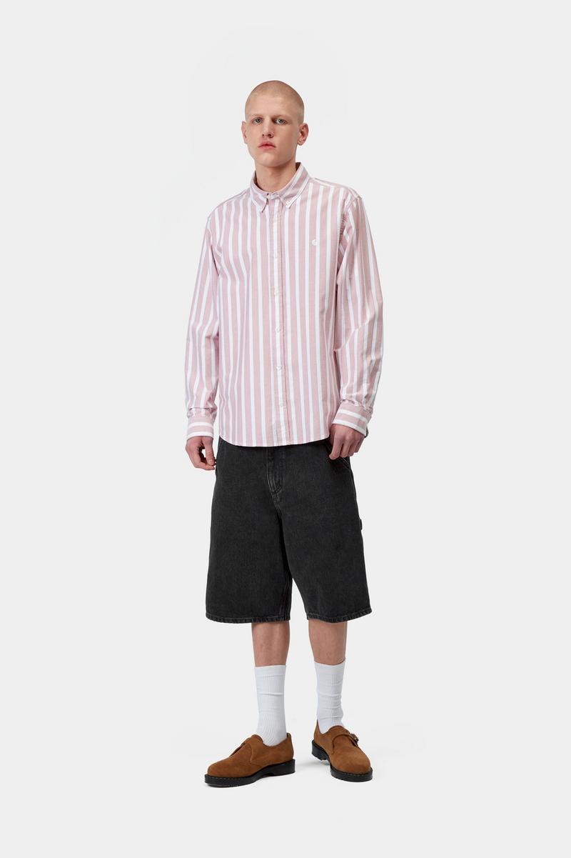 Carhartt Single Knee Short - Black, Stone washed