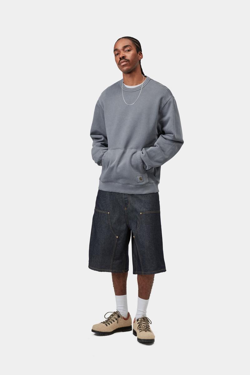 Carhartt Torion Sweatshirt - Office Blue, Grind wash