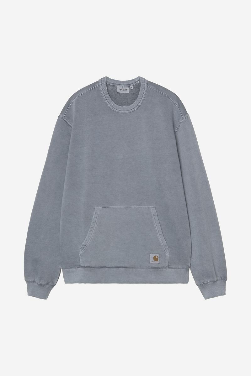 Carhartt Torion Sweatshirt - Office Blue, Grind wash