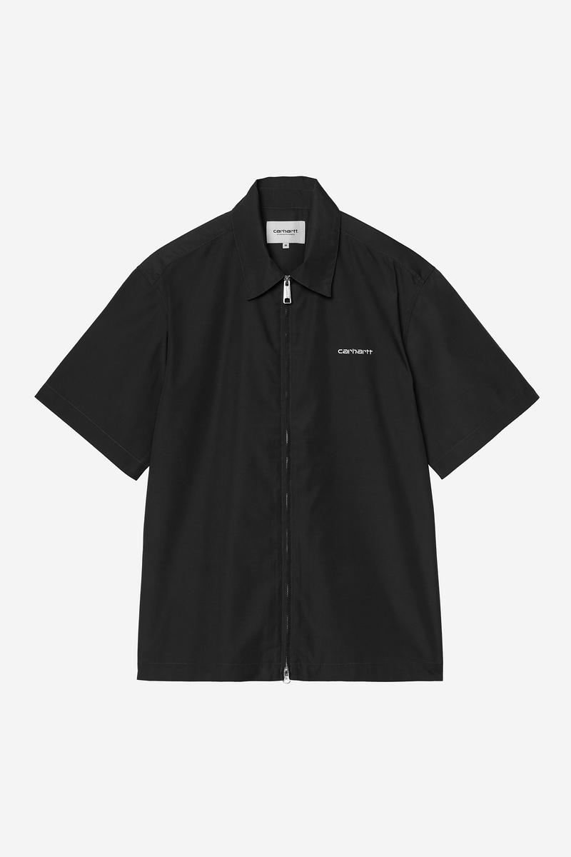 Carhartt S/S Postal Zip Shirt - Black / Wax