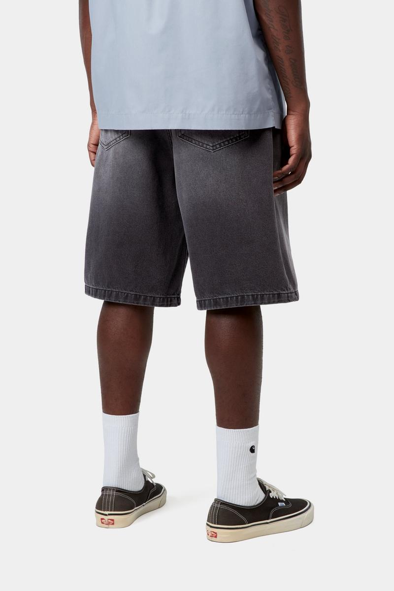 Carhartt Landon Short - Black, Worn bleached