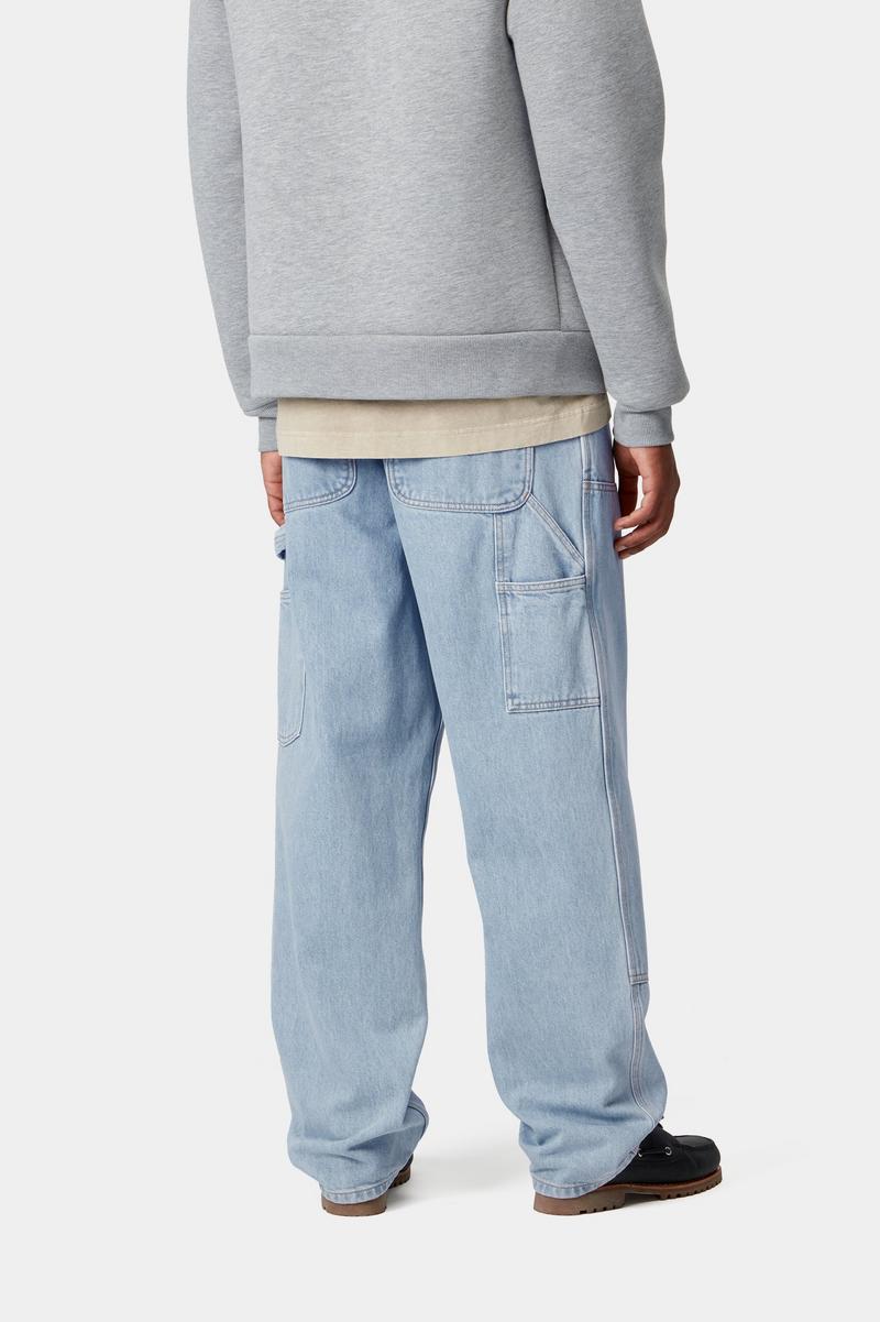 Carhartt Double Knee Pant - Blue, Heavy stone bleached