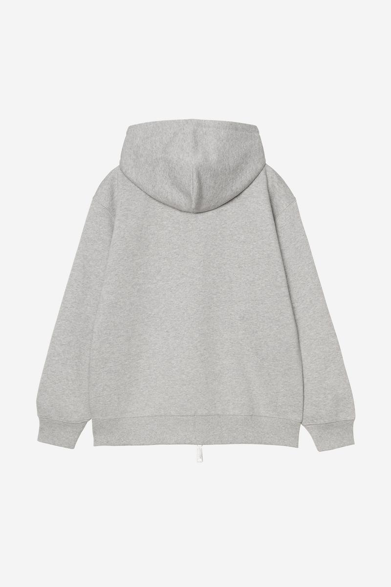 Carhartt Hooded Small Heart Patch Jacket - Grey Heather / Black