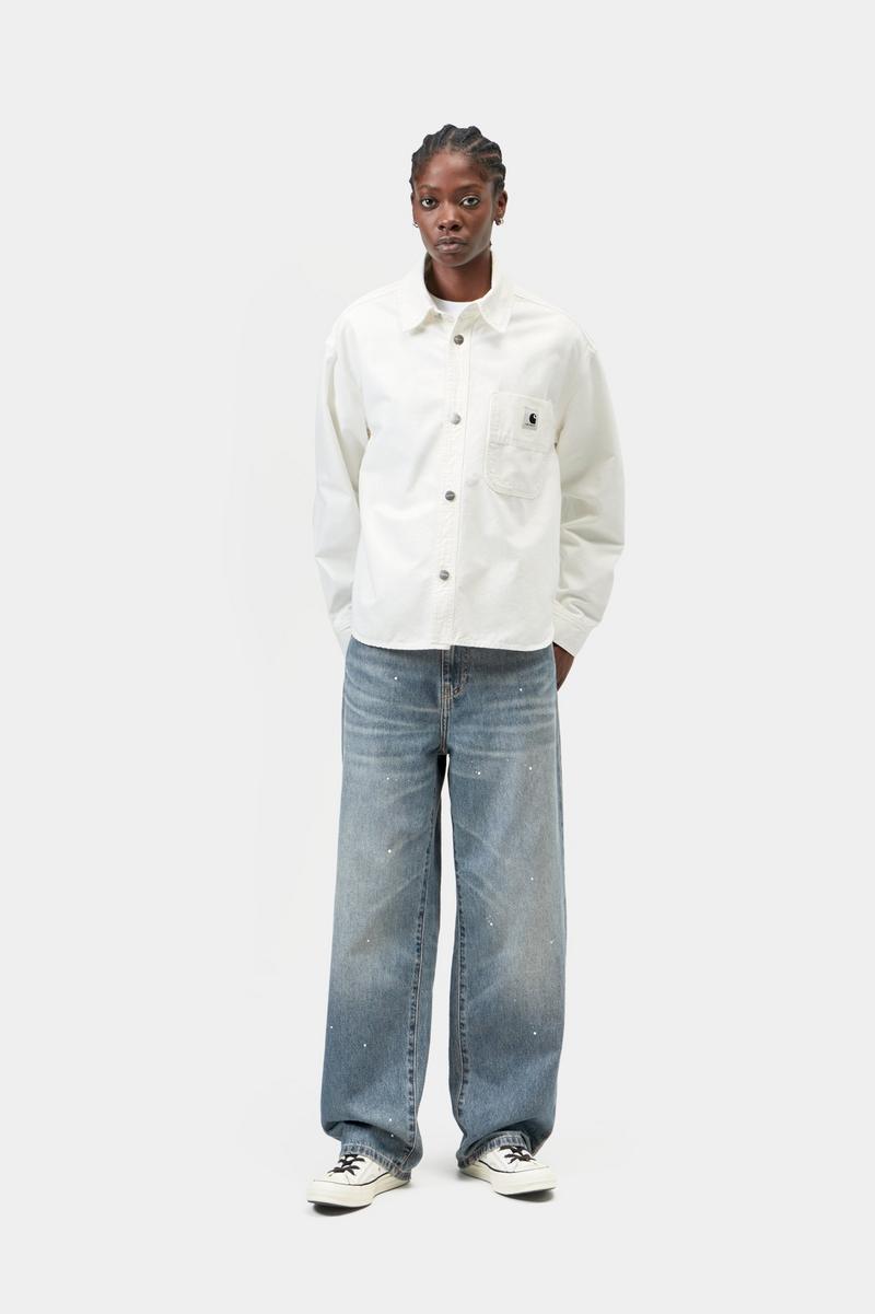 Carhartt Arin Pant - Blue, Destroy wash, splatter