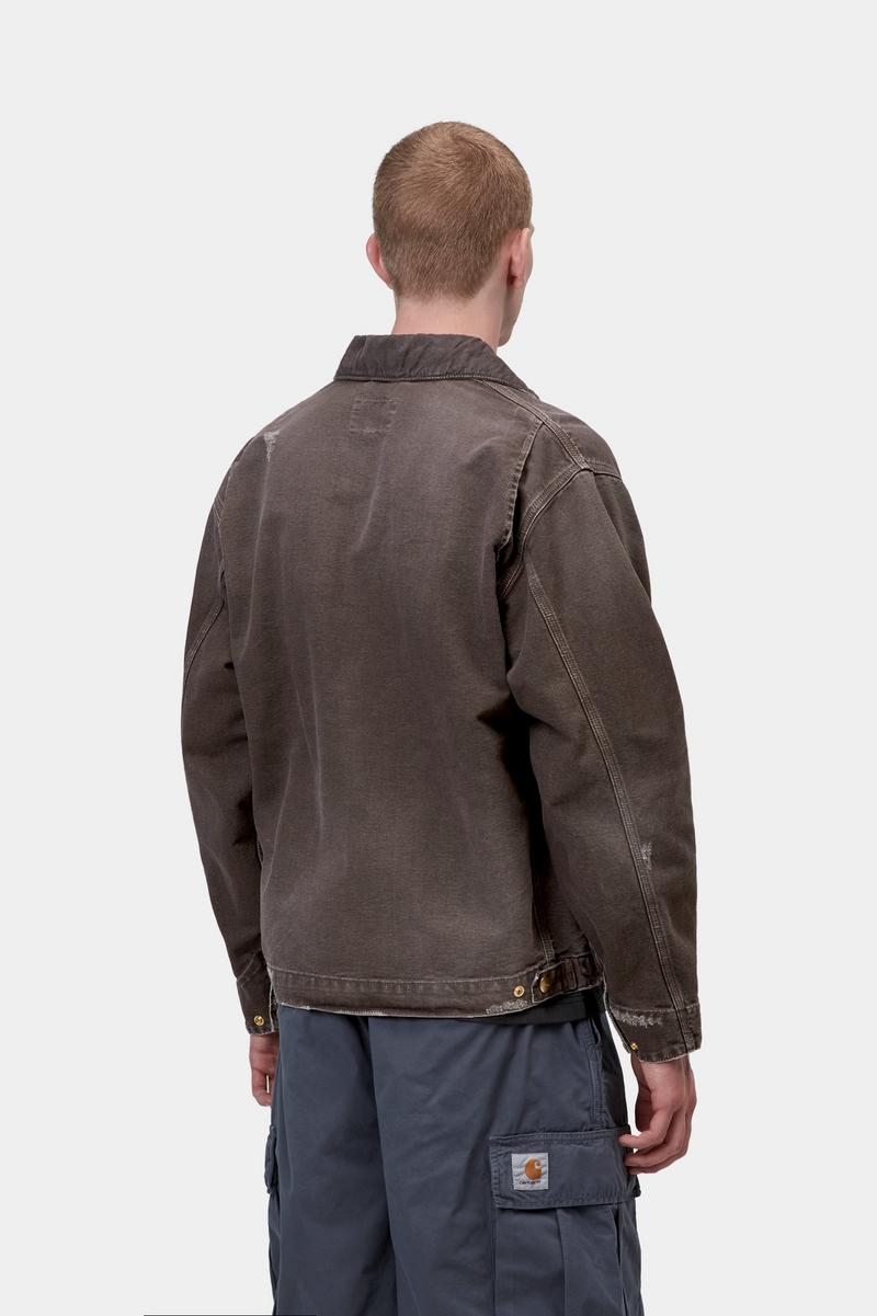 Carhartt OG Detroit Jacket - Tobacco / Tobacco, Destroy wash
