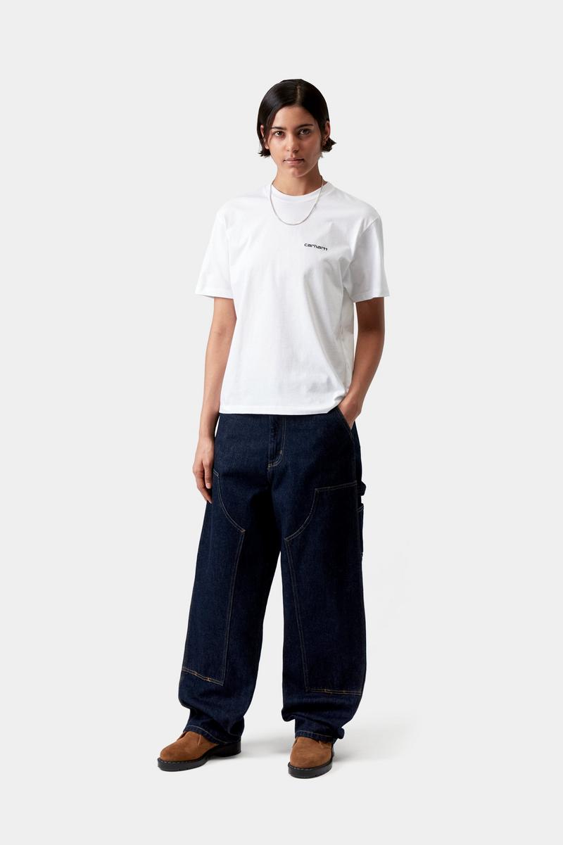 Carhartt S/S Script Embroidery T-Shirt - White / Black