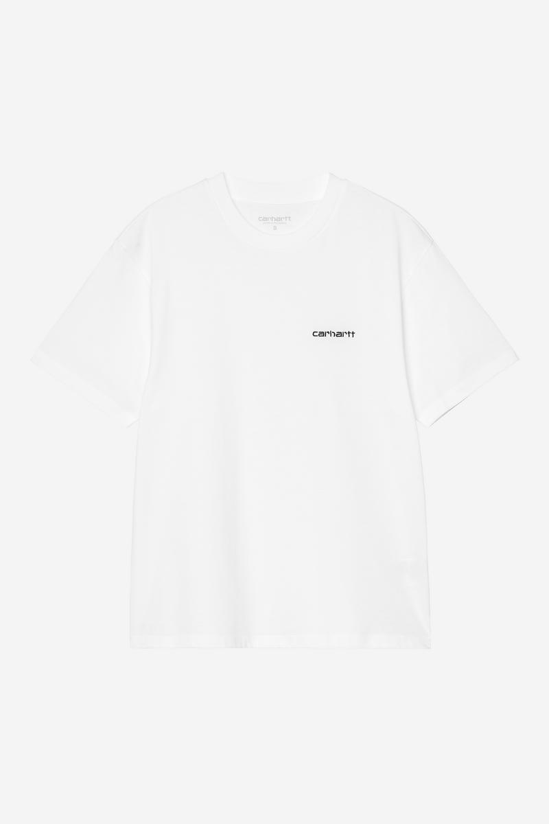 Carhartt S/S Script Embroidery T-Shirt - White / Black