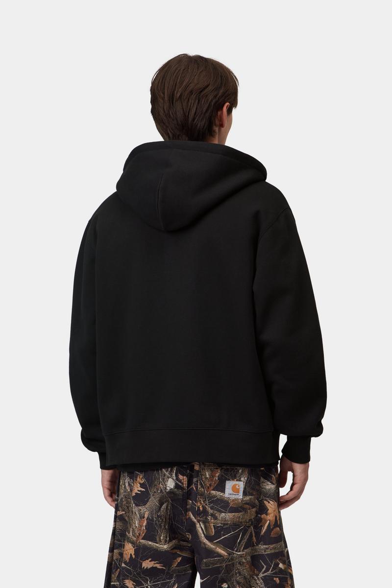 Carhartt Hooded Mack Sweat Jacket - Black / Wax
