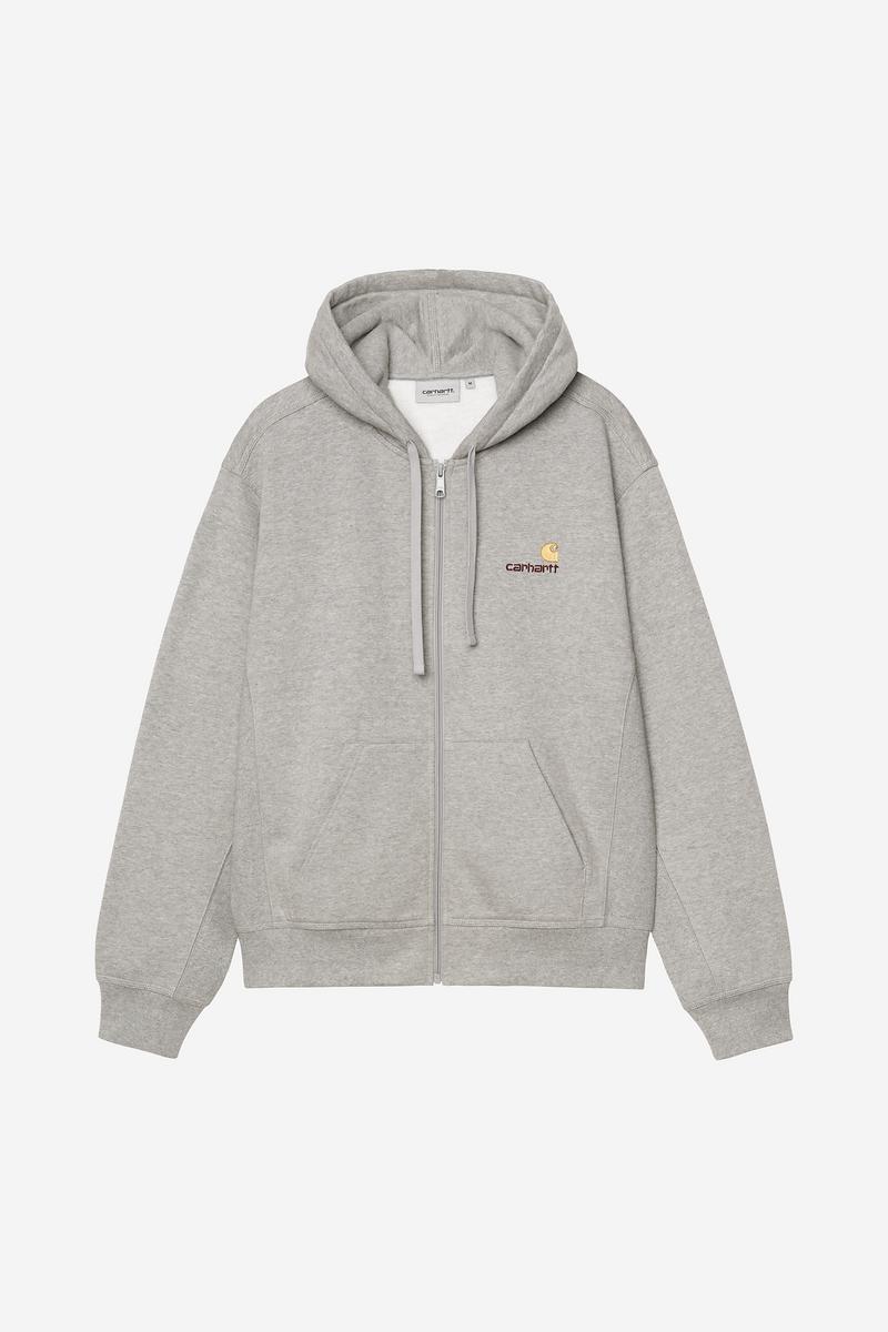 Carhartt Hooded American Script Jacket - Grey Heather