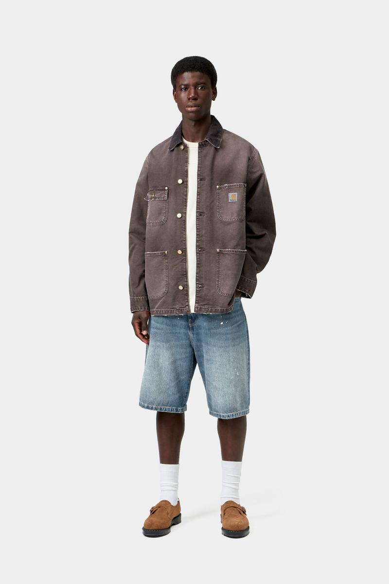 Carhartt Landon Short - Blue, Destroy wash, splatter