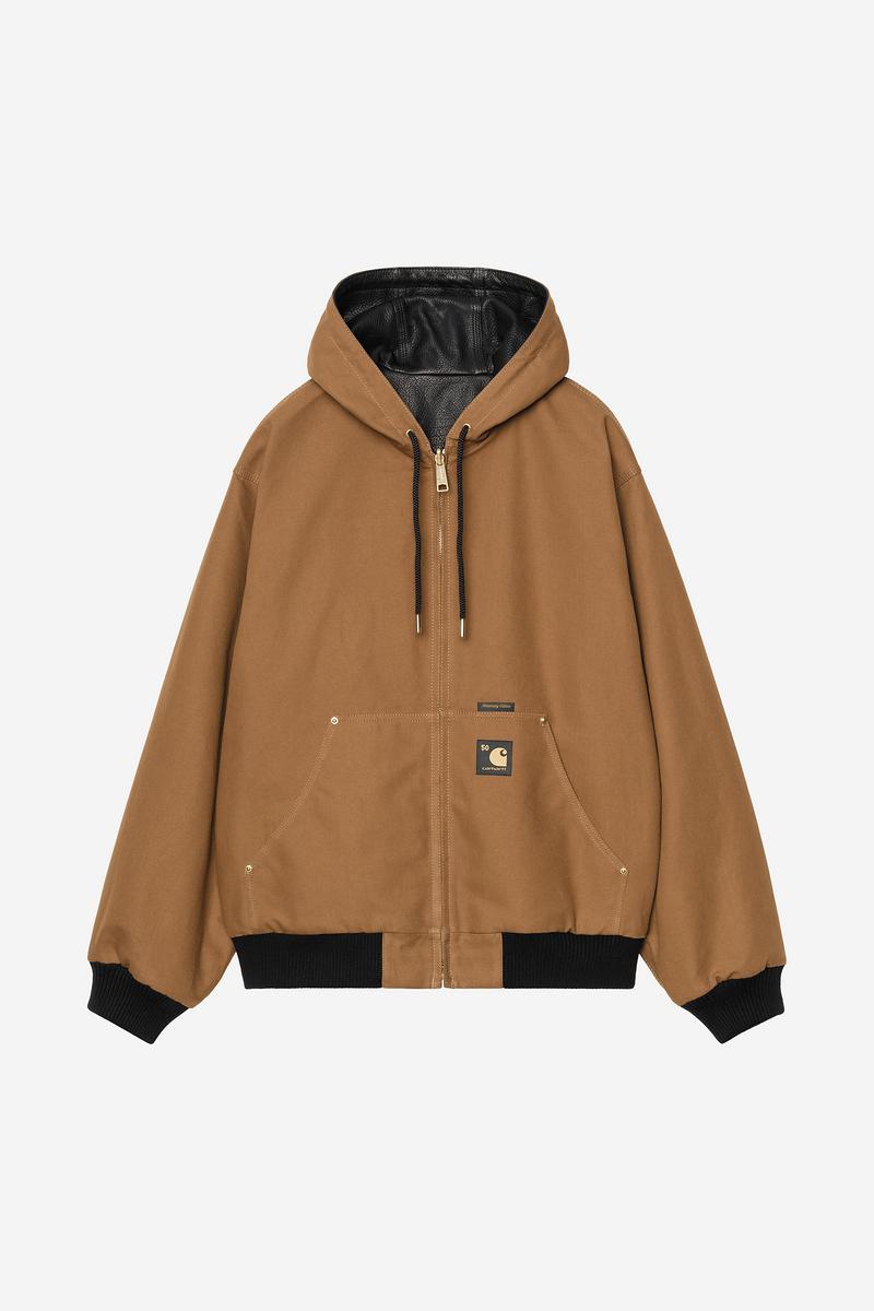 Carhartt OG Active Jacket 50th Anniversary Edition Leather - Black / Hamilton Brown