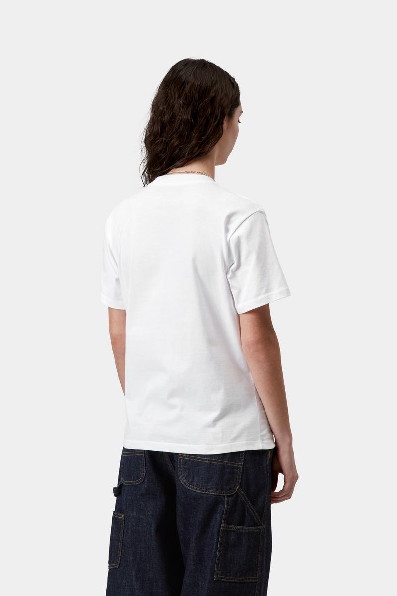 Carhartt S/S Pocket Heart T-Shirt - White / Red