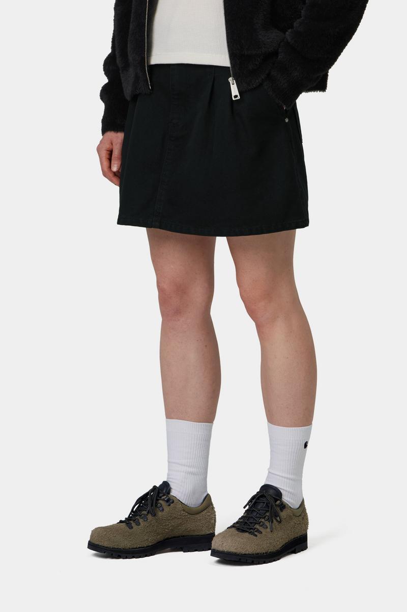 Carhartt Billie Single Knee Skirt - Black, Stone washed