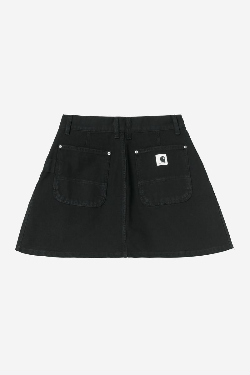 Carhartt Billie Single Knee Skirt - Black, Stone washed
