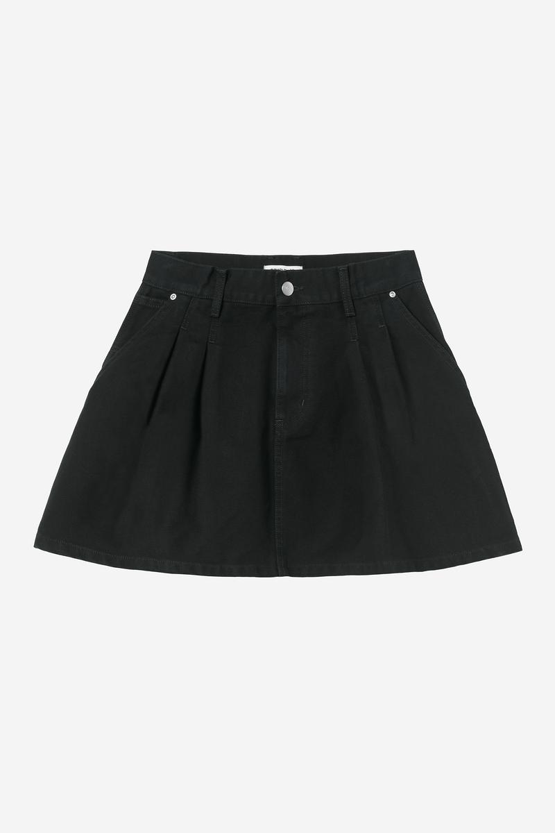 Carhartt Billie Single Knee Skirt - Black, Stone washed