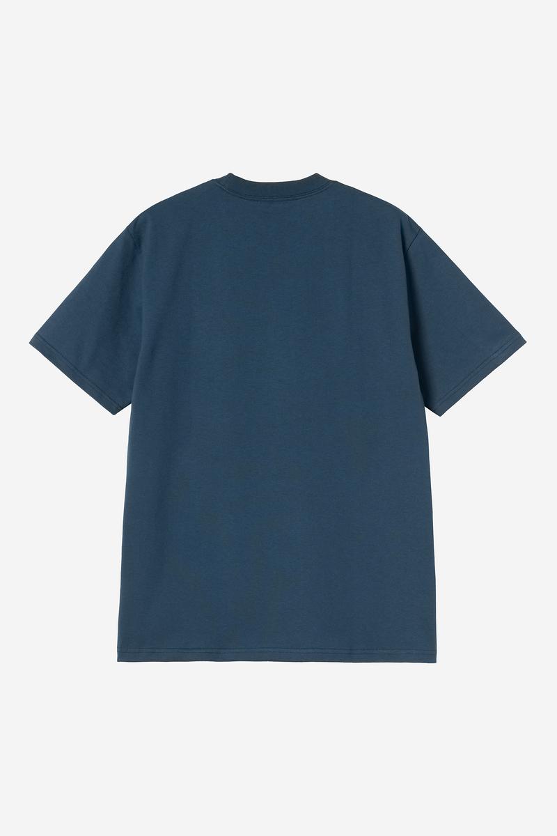 Carhartt S/S University Script T-Shirt - Blue River / White