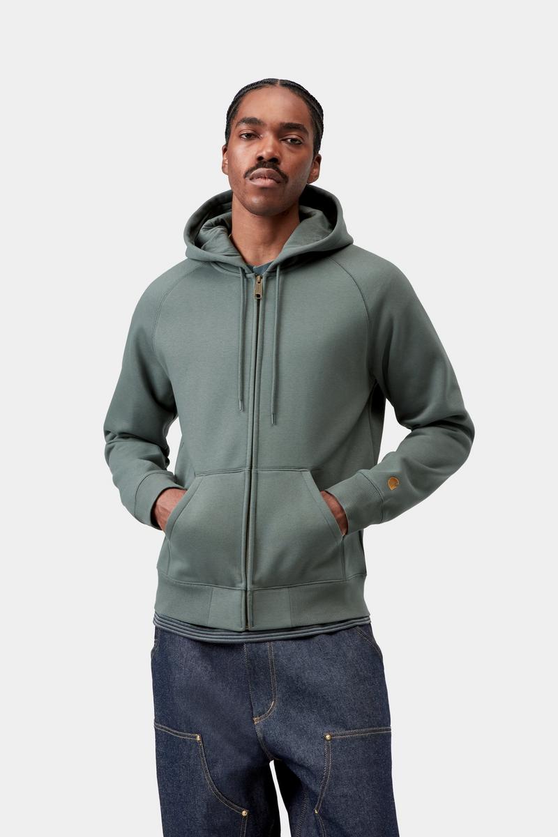 Carhartt Hooded Chase Jacket - Velvet Green / Gold