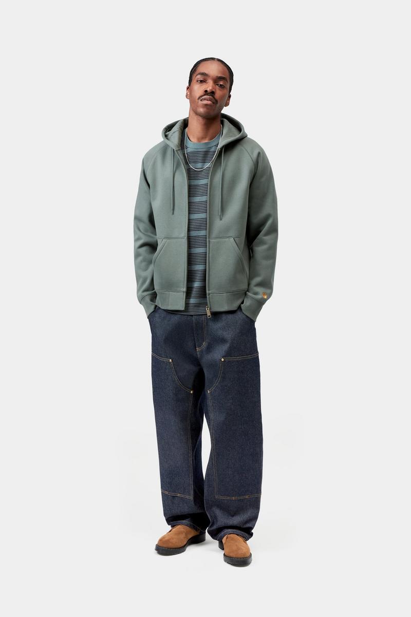 Carhartt Hooded Chase Jacket - Velvet Green / Gold