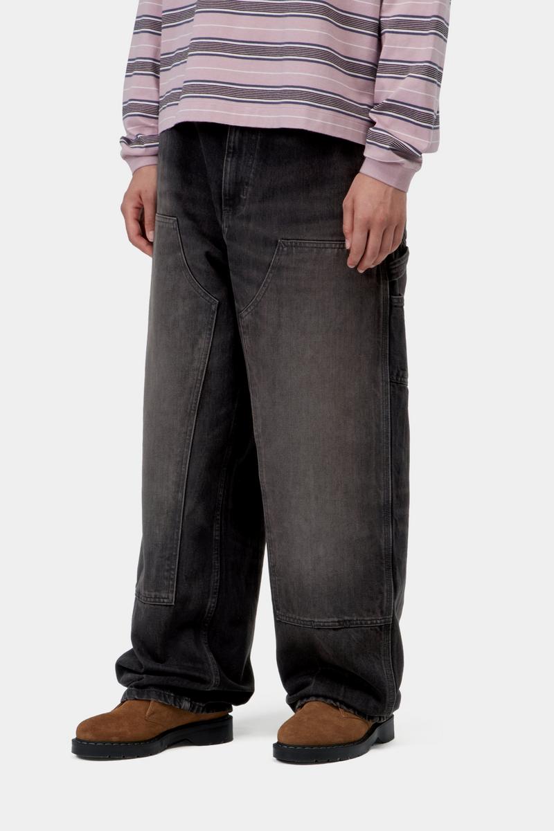 Carhartt Brandon Double Knee Pant - Black, Tobacco used wash