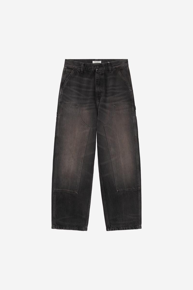 Carhartt Brandon Double Knee Pant - Black, Tobacco used wash