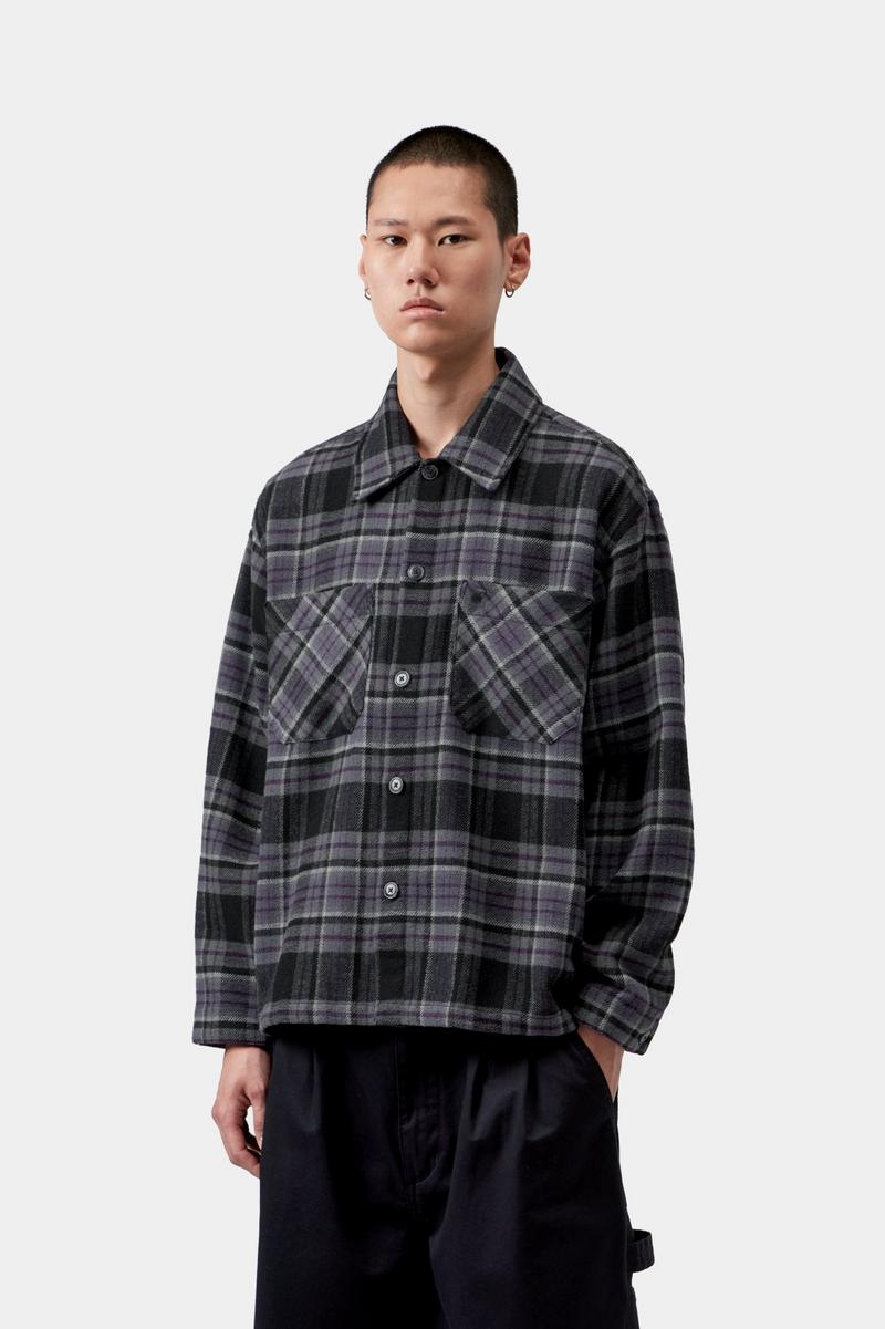 Carhartt L/S Parson Shirt - Parson Check, Shady Purple