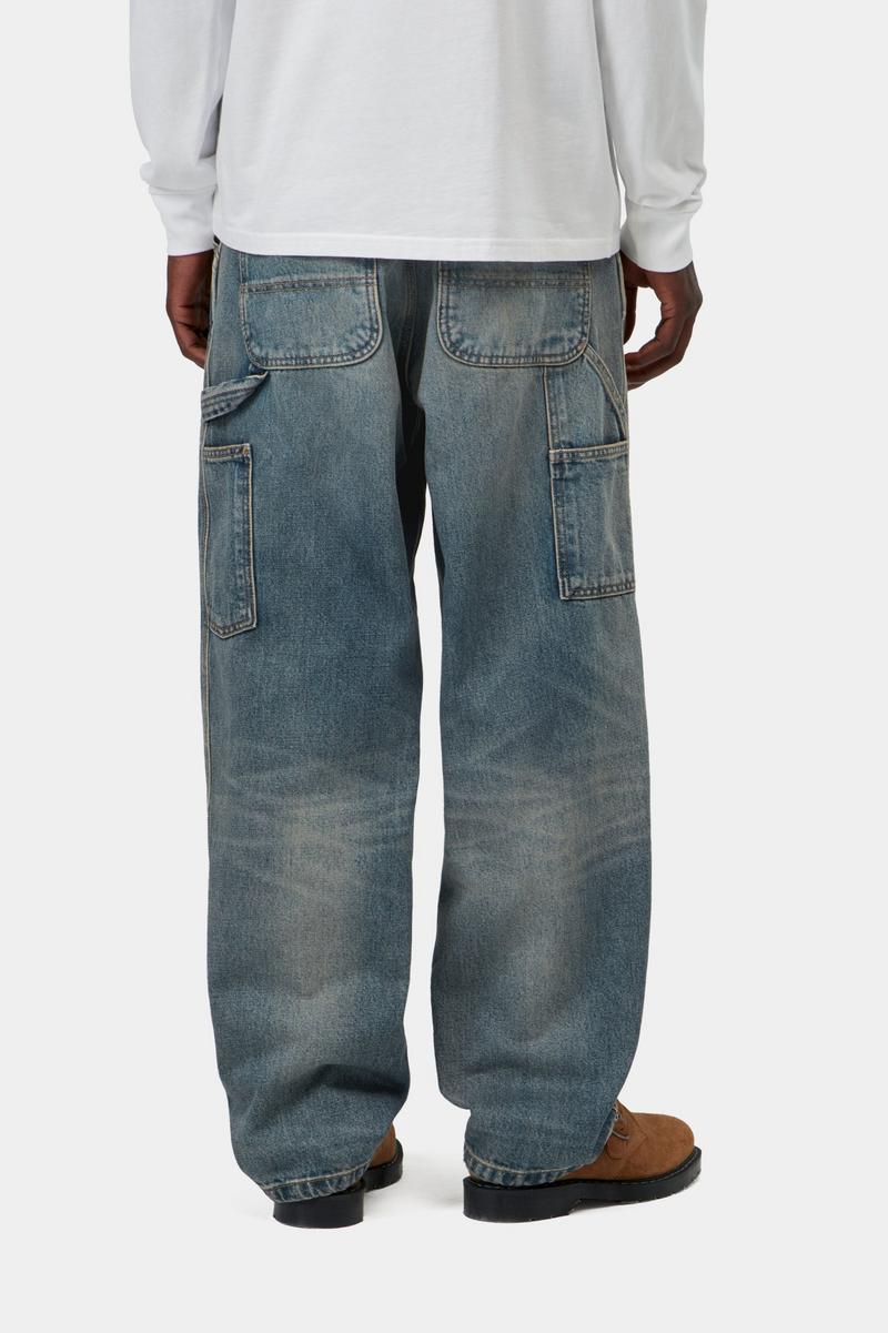 Carhartt Single Knee Pant - Blue, Worn used wash