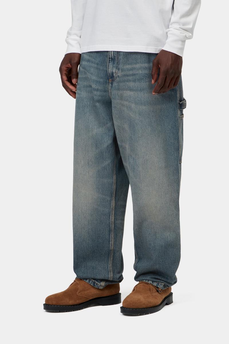Carhartt Single Knee Pant - Blue, Worn used wash