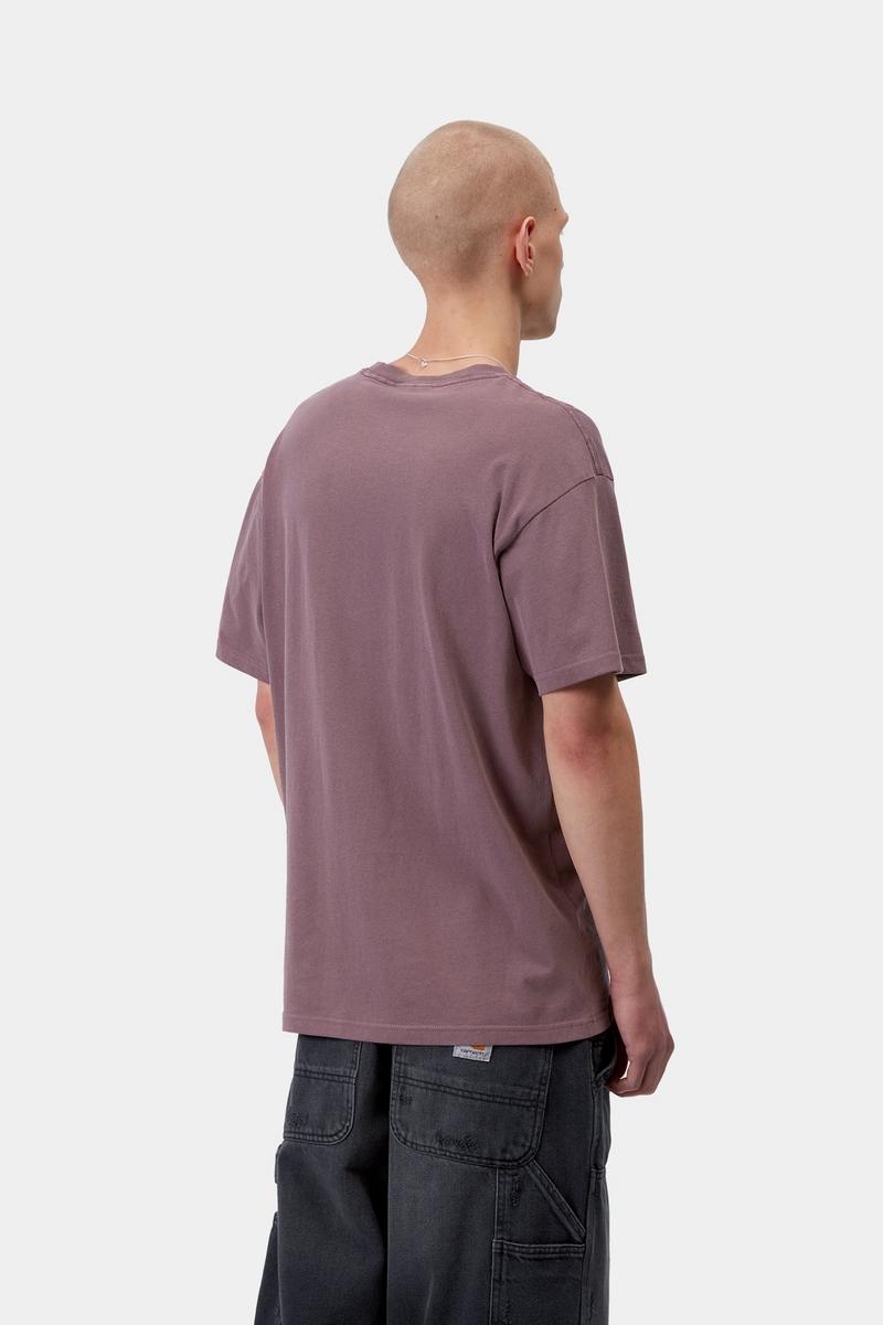Carhartt S/S Coat Of Arms T-Shirt - Cozy Purple, Garment dyed