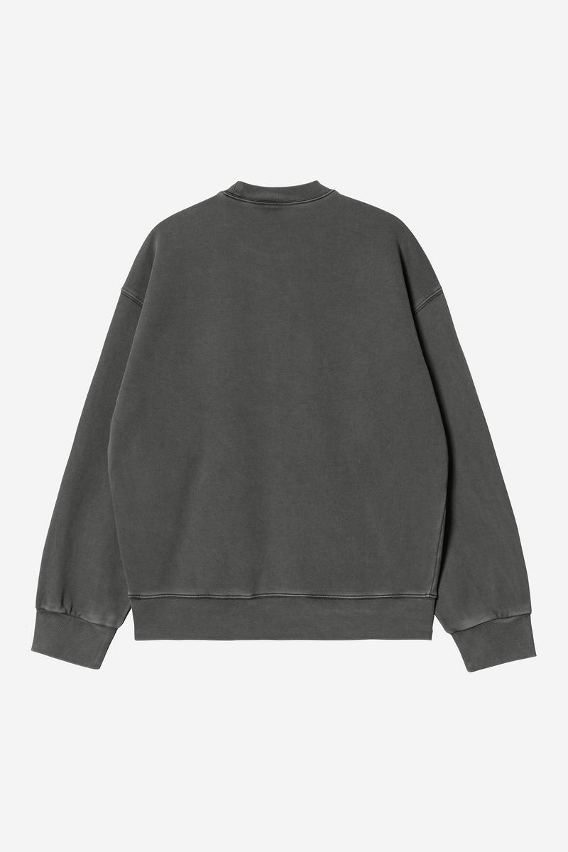 Carhartt Nelson Sweatshirt - Black, Garment dyed