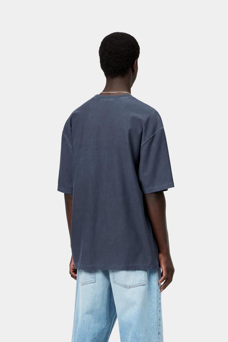 Carhartt S/S Loose Pocket T-Shirt - Dark Navy, Garment dyed