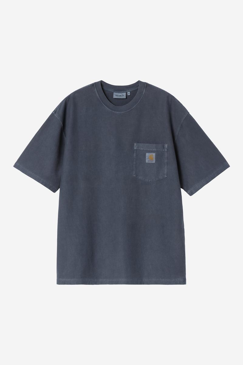 Carhartt S/S Loose Pocket T-Shirt - Dark Navy, Garment dyed