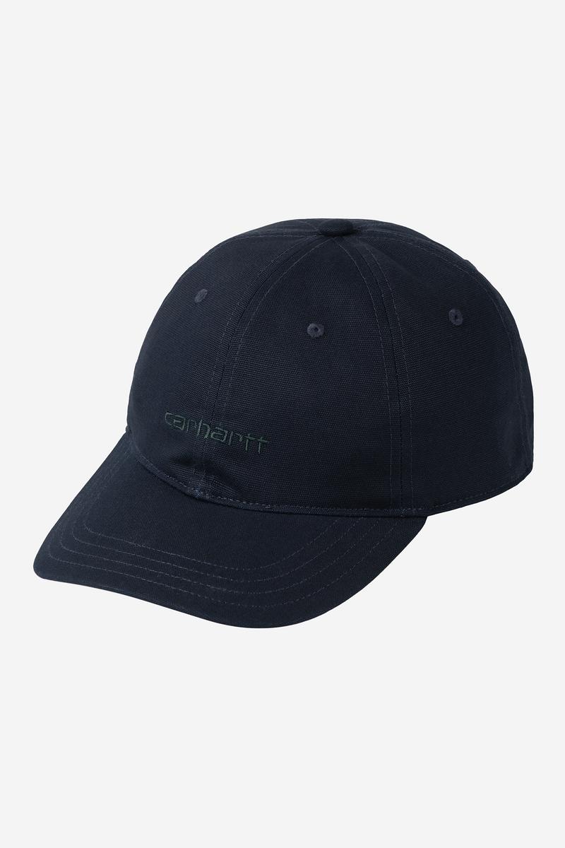 Carhartt Canvas Script Cap - Dark Navy / Dark Scarab