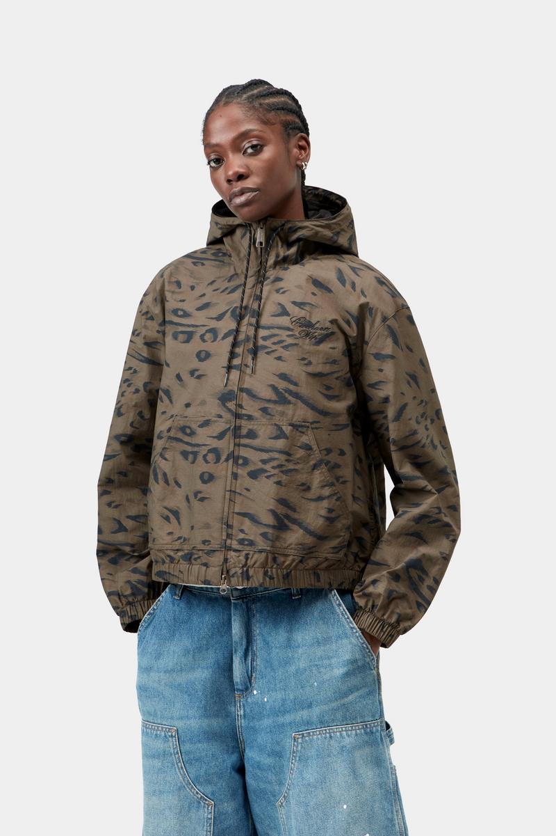 Carhartt Travon Jacket - Duck Feather Print, Cypress / Black