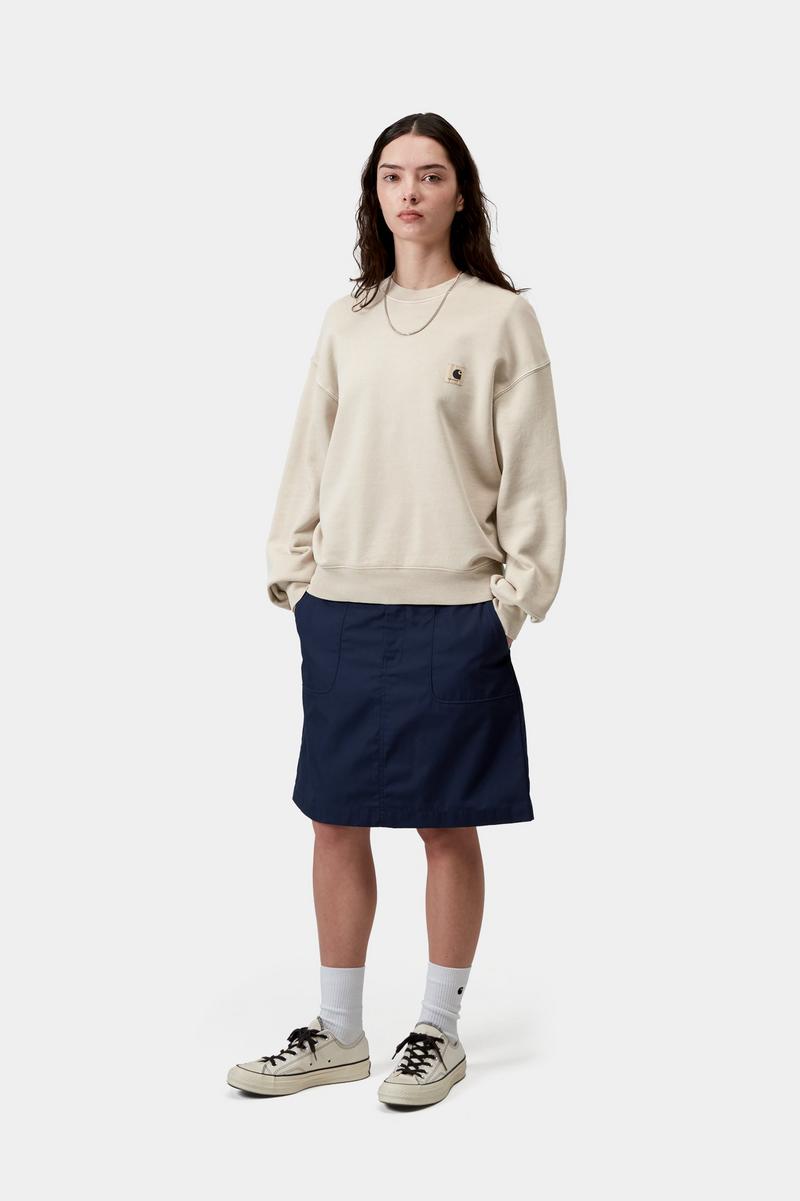 Carhartt Nelson Sweatshirt - Stone, Garment dyed
