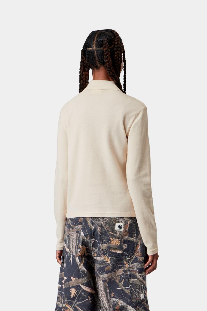 Carhartt L/S Dora Polo - Natural, Garment dyed