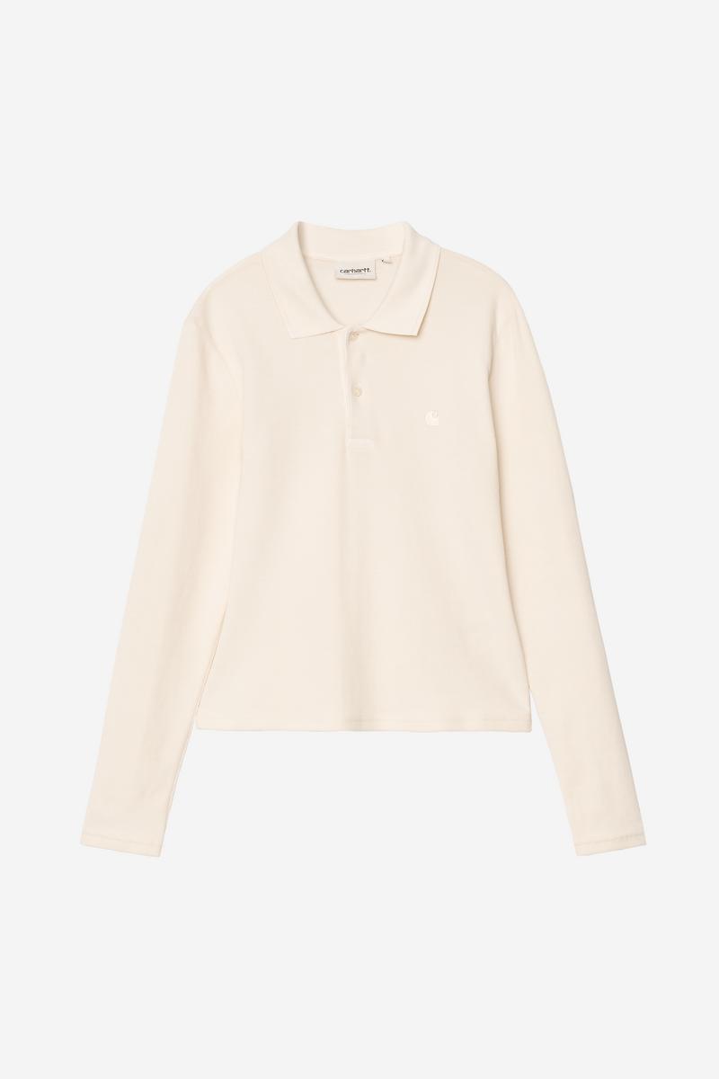 Carhartt L/S Dora Polo - Natural, Garment dyed