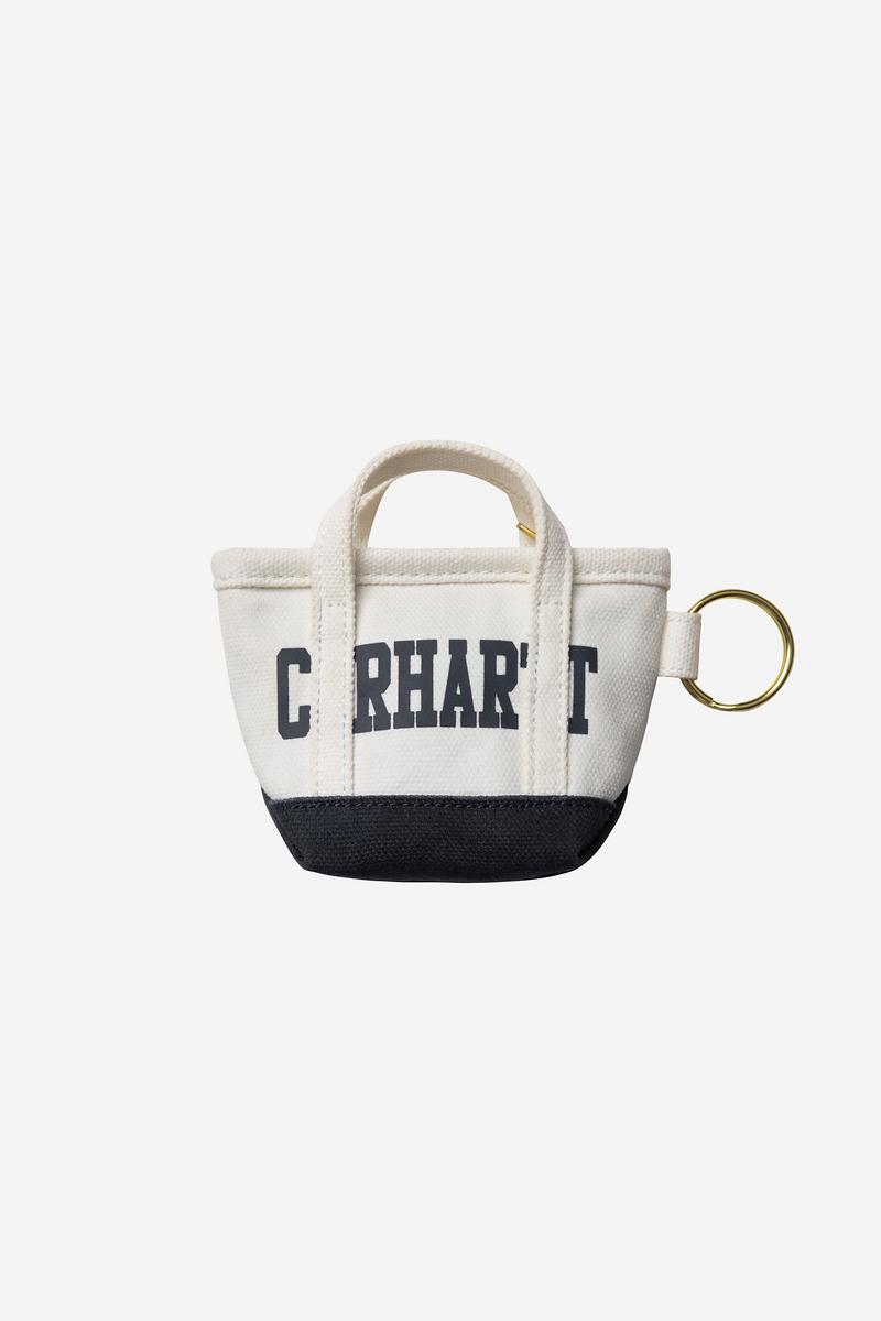 Carhartt Mini Tote Bag Keychain - Natural / Blue