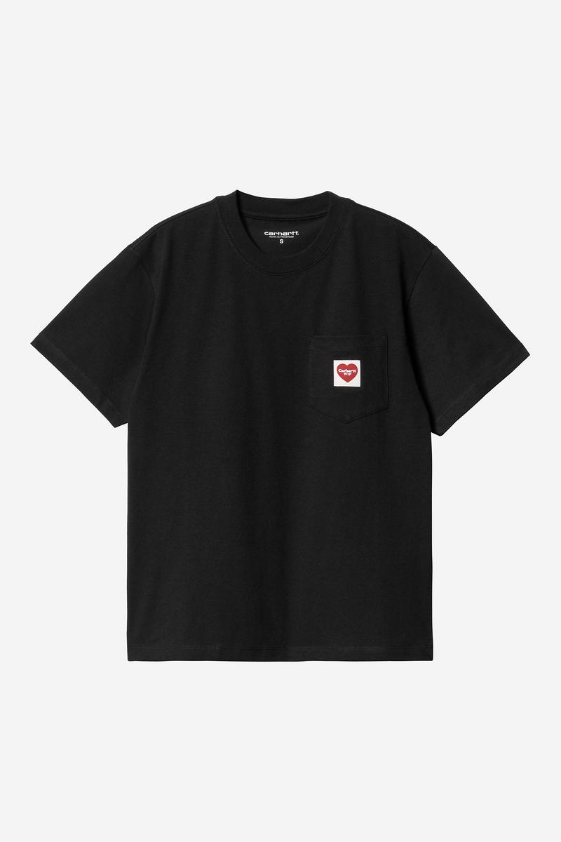 Carhartt S/S Pocket Heart T-Shirt - Black / Red