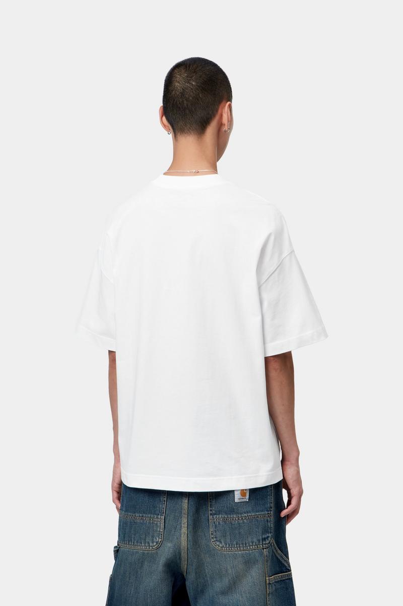 Carhartt S/S Magazine Script T-Shirt - White / Black