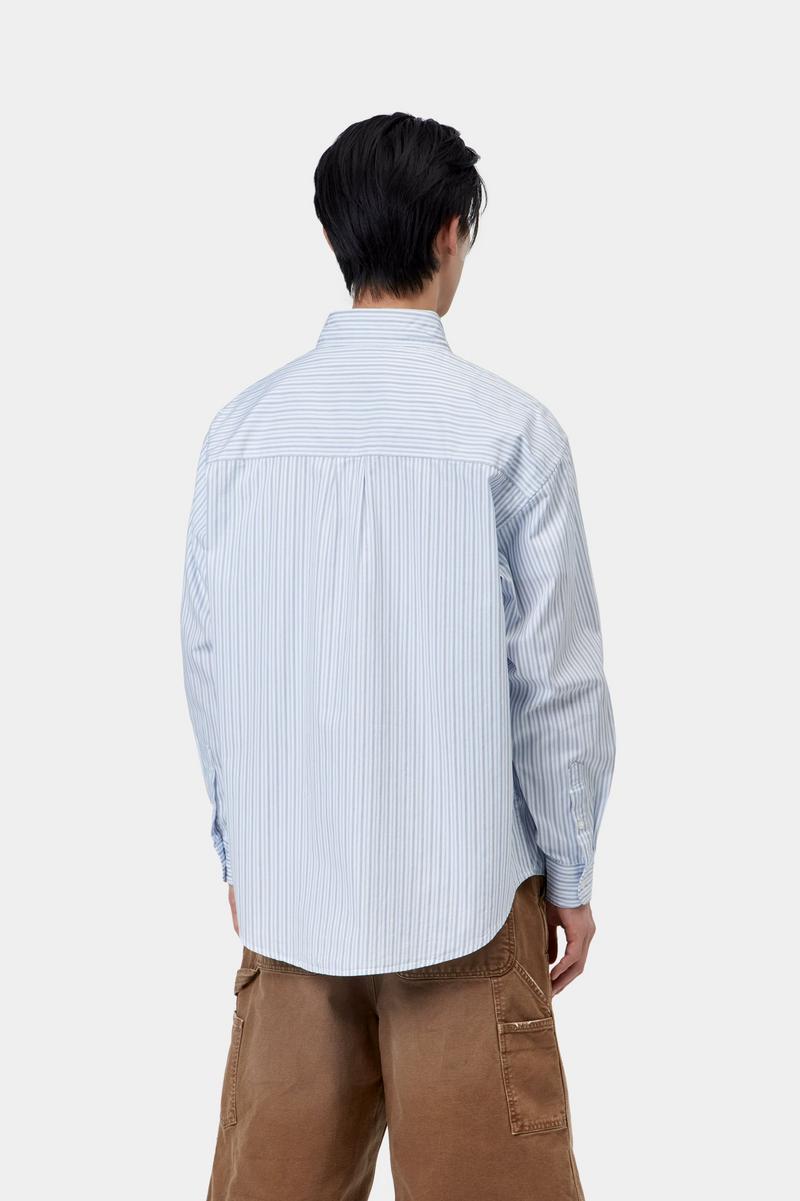 Carhartt L/S Keene Shirt - Keene Stripe, White