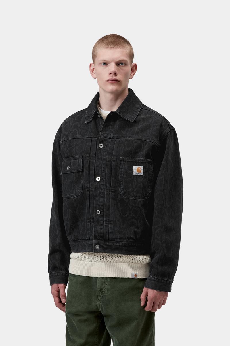 Carhartt Belmar Jacket - Snake Camo, Black, Heavy stone wash